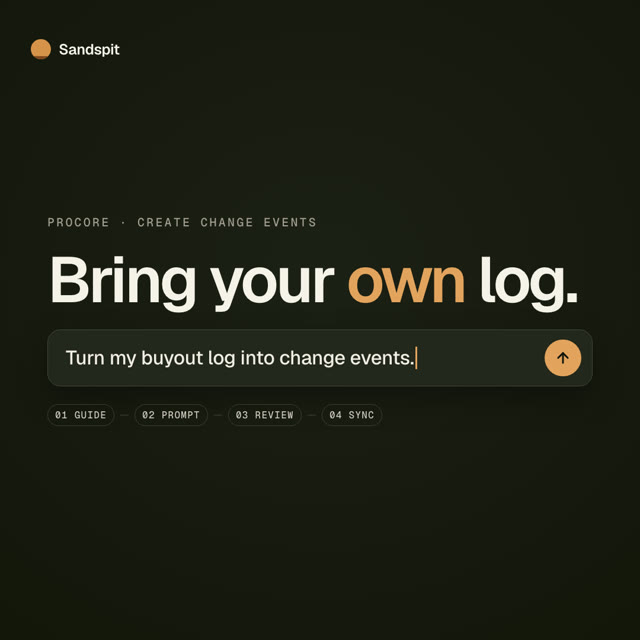 Import a change event log into Procore with Copilot or Claude